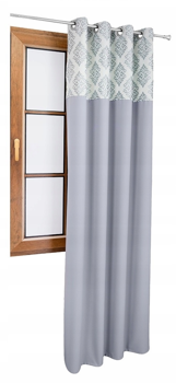 Elegancka zasłona duo Mela 2 jasno szara wzór 6