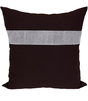 Poszewka dekoracyjna ozdobiona cyrkoniami wenge Sale S54