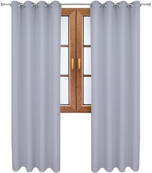 Gładka zasłona matowa Clara jasno szara klasyczna