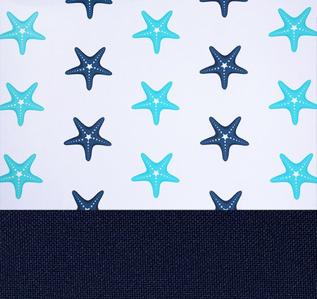 Zasłona matowa duo gwiazdki Cindy wzór U1 granatowa