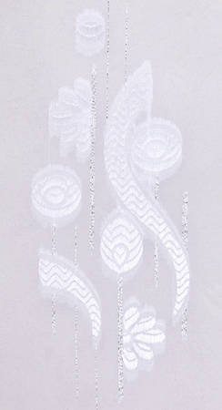 Elegancka biała firana z woalu zdobiona wzorami Verona wzór 1